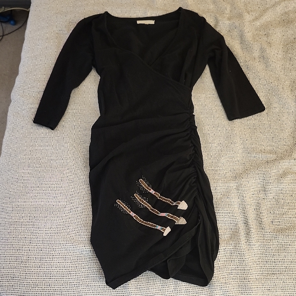 Synergy Organic Clothing Black Wrap Dress